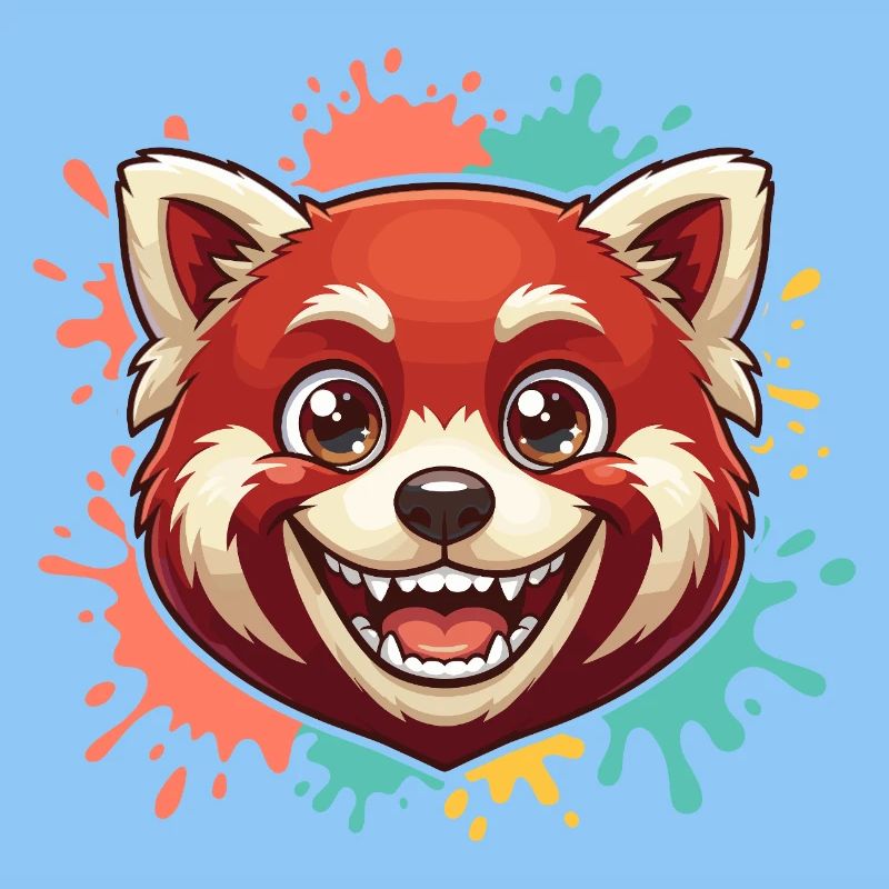Panda Rouge Éclaboussure