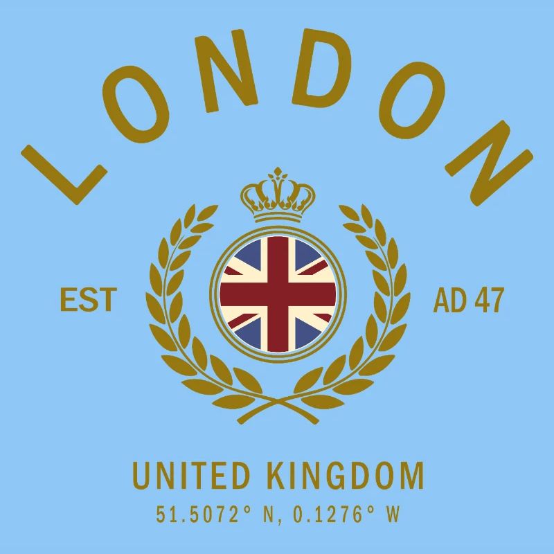 Écusson Londres Drapeau UK doré