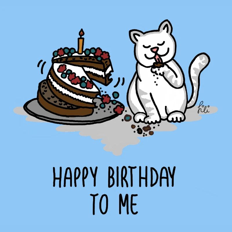 Joyeux anniversaire à moi – gâteau effronté pour grignotage de chat
