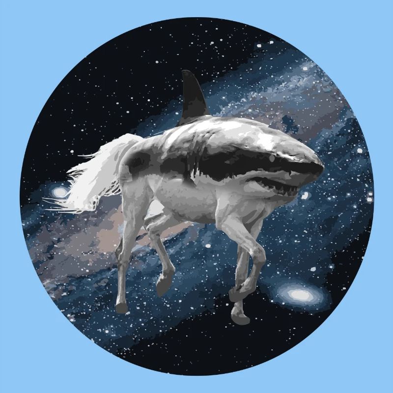 Cheval de requin dans l'espace