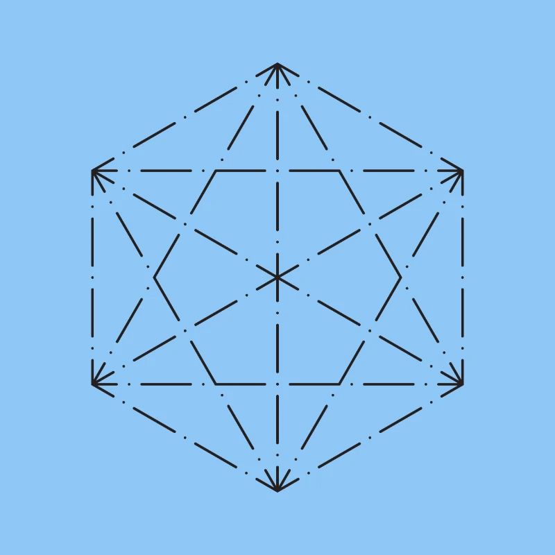 Minimalistisches Hexagon