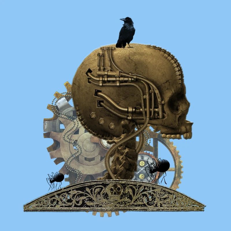 Stunning gruesome technical skull