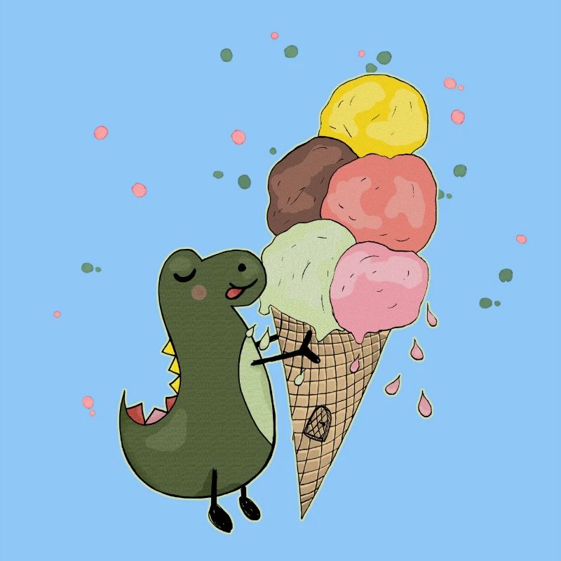 Dino mit Eis