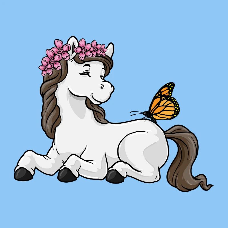 Pferd Blumenkranz