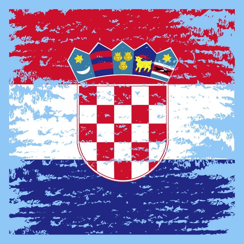 Authentisches kroatisches Flaggenwappen