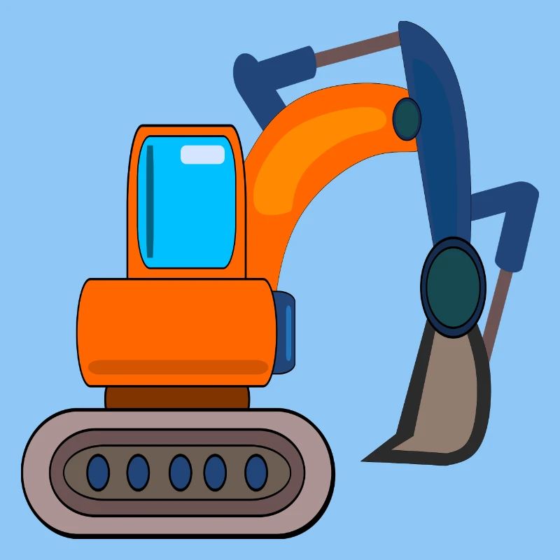 CONSTRUCTION SITE EXCAVATOR CHILDREN DIGGING