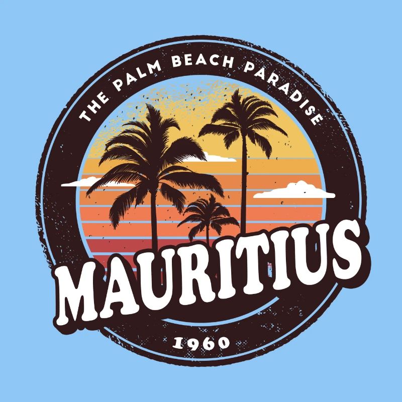 Mauritius Vintage Beach Design / Geschenkidee