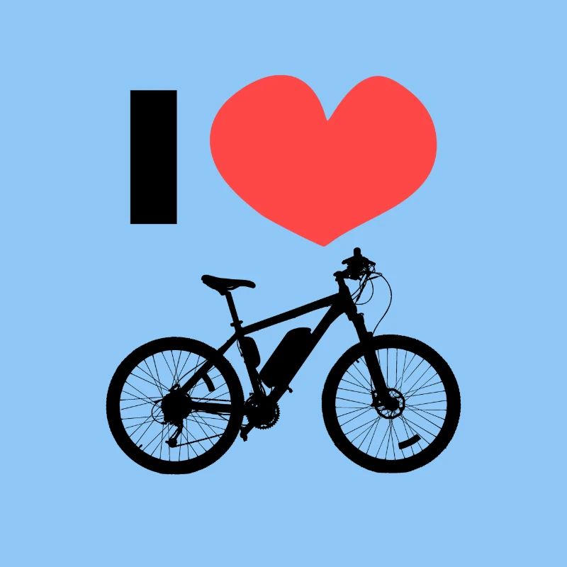 Statement I love bicycles bicycle heart