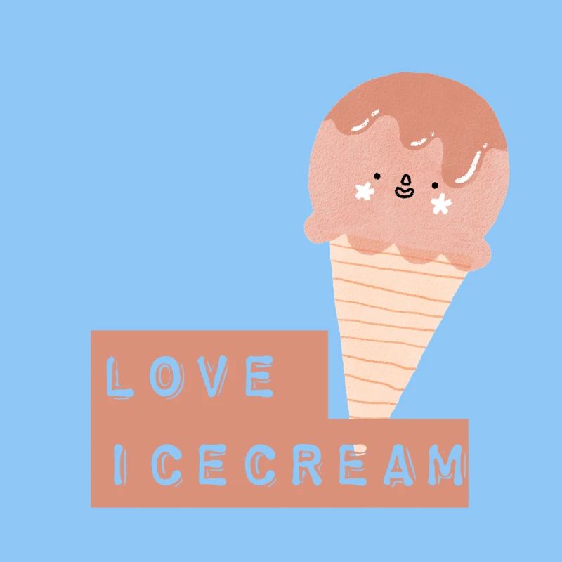 Süßes Eis mit Herzschrift
