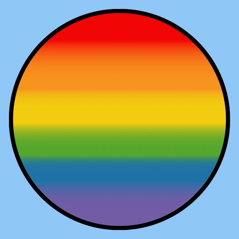 Rainbow Gradient Round white shirt