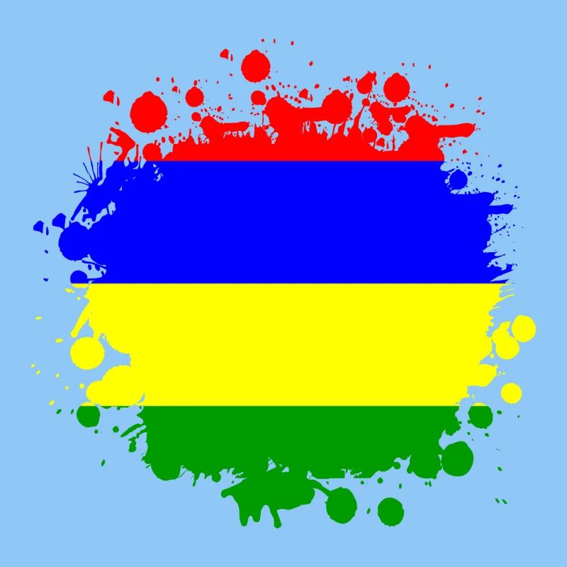Mauritius Klecks Flaggen Design
