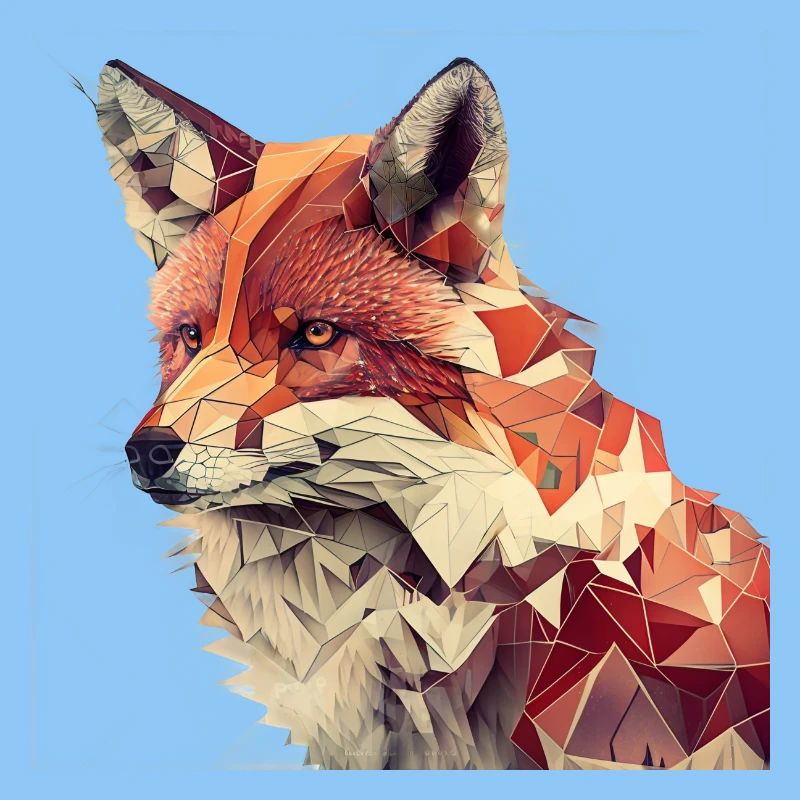 Fuchs - Geometrisches Tier Print