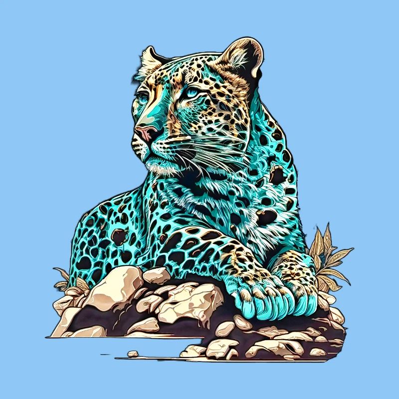 Leopard lying in wait