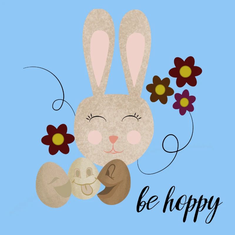 Be Hoppy Cute Easter Bunny Design