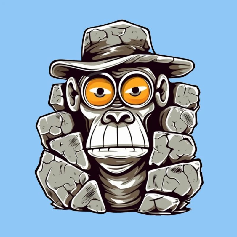Conception de t-shirt singe de l’âge de pierre