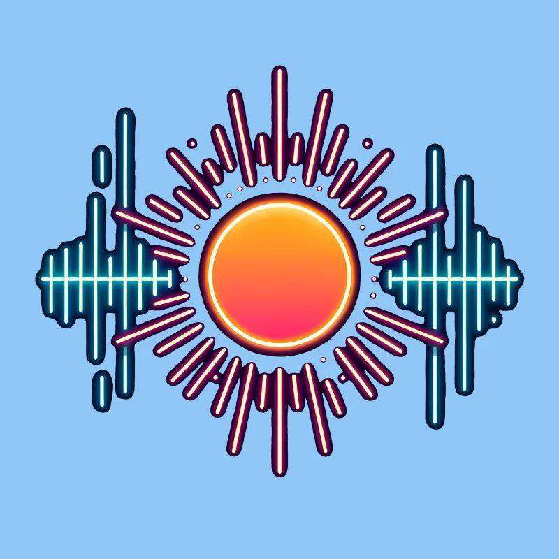 Neon Sun Sound Waves