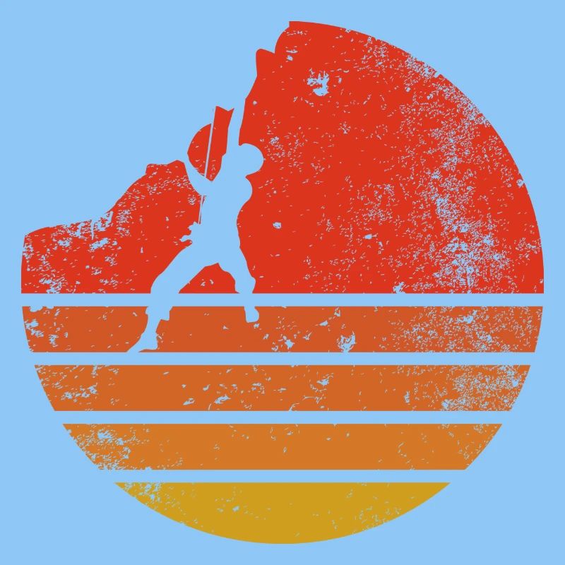 Wanderer bei Retro Sunset