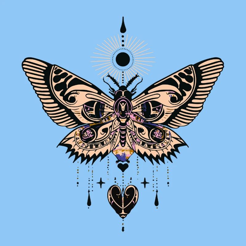 Conception de papillon mystique et d’aura céleste