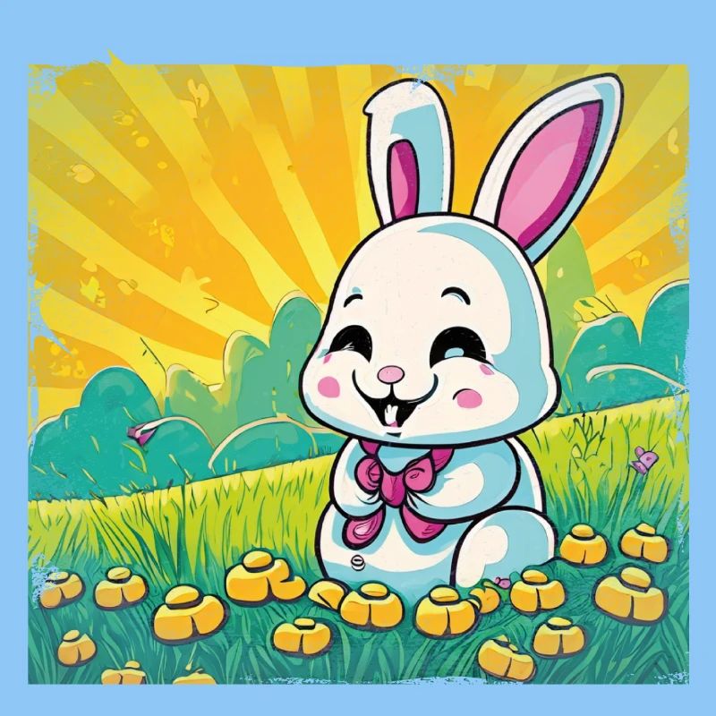 Hase comic style lustig