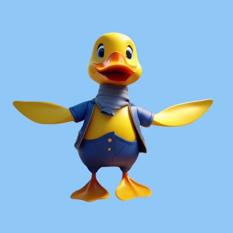 Canard élégant en écharpe