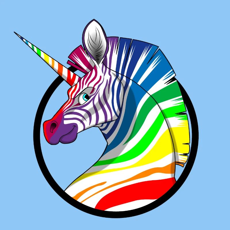 Regenbogen Einhorn Zebra