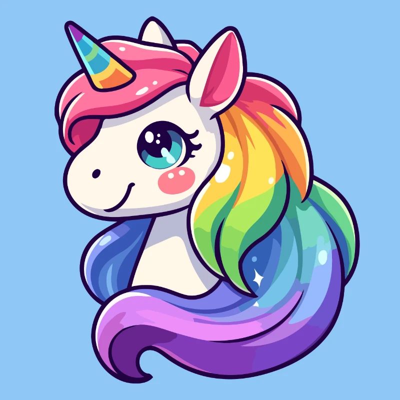 Radiant Rainbow Unicorn: The Mythical Mare