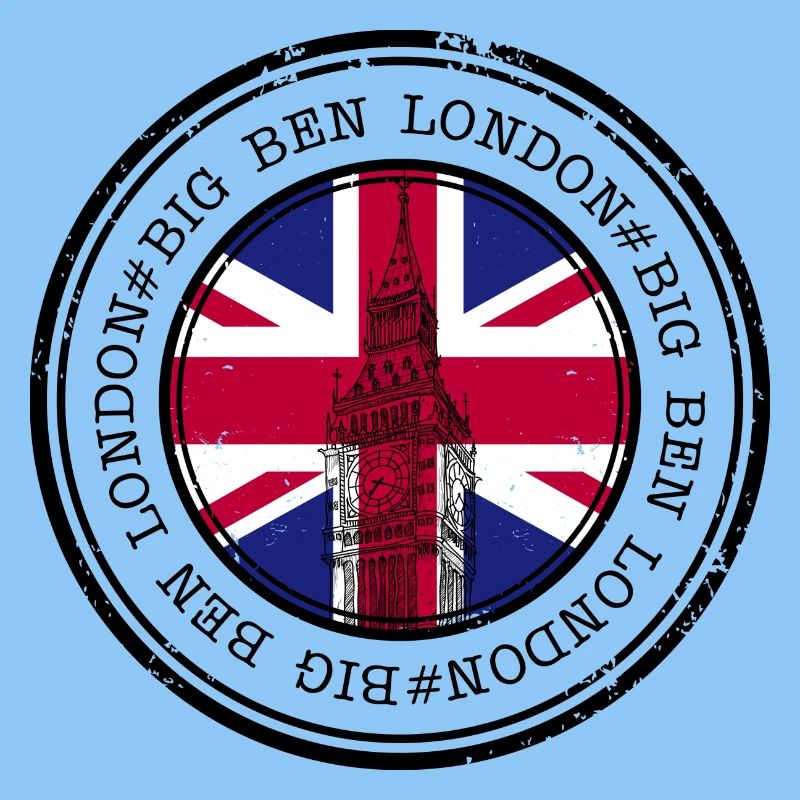Union Jack Big Ben Stempel
