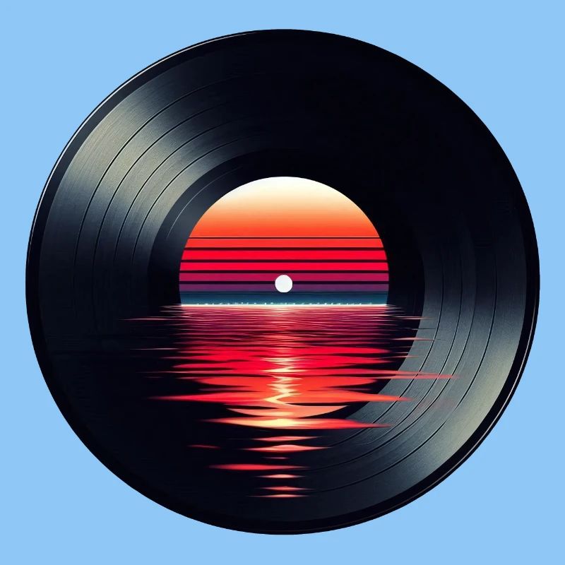 Disque de musique LP vinyle, Retro Sunset