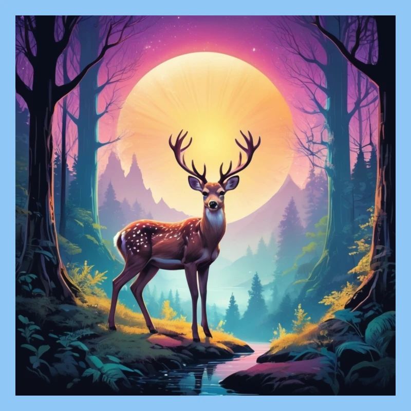 Cerfs dans la forêt