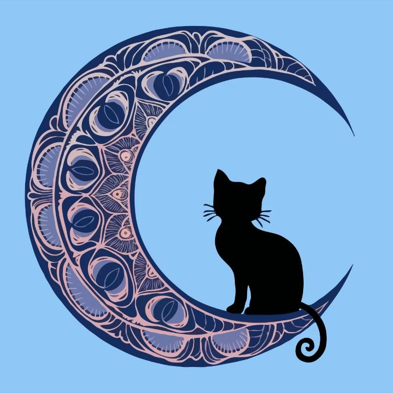 Mandala Chat de Lune