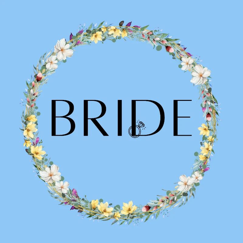 Team Bride ! Blumenkranz Personalisierbar