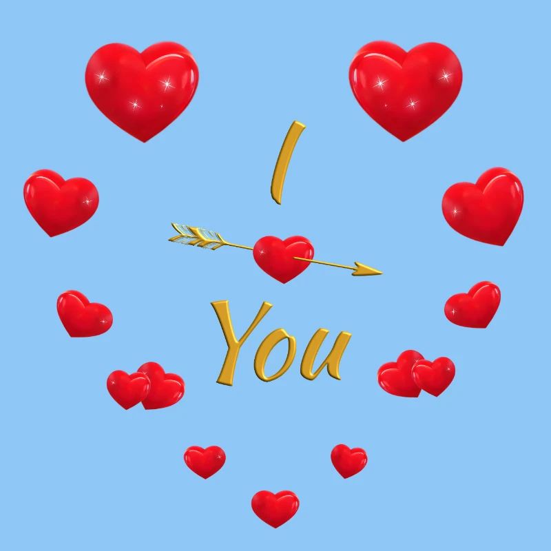 Design élégant en forme de cœur et de flèche pour les couples