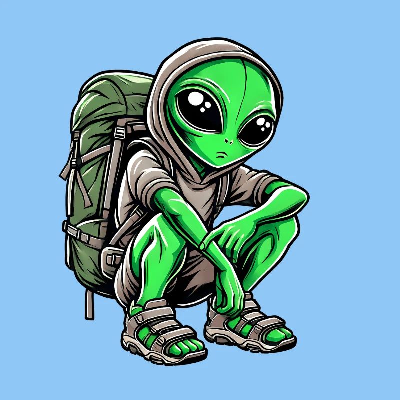 Alien Backpacker Design