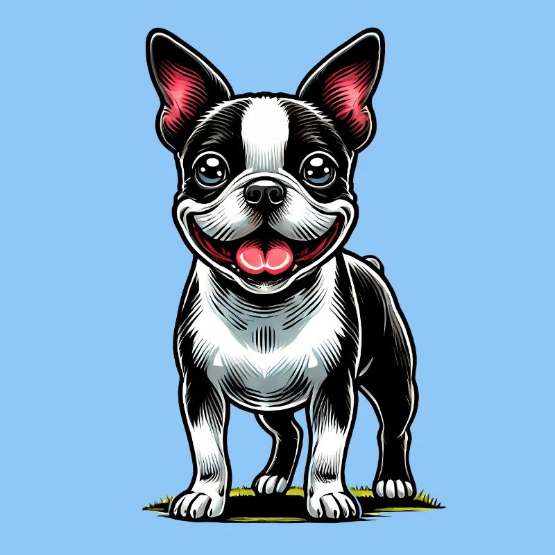 Cute Bostie Dog