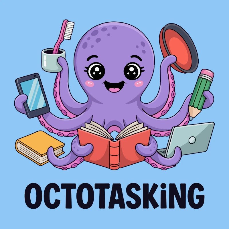 Octotasking octopus en mode multitâche