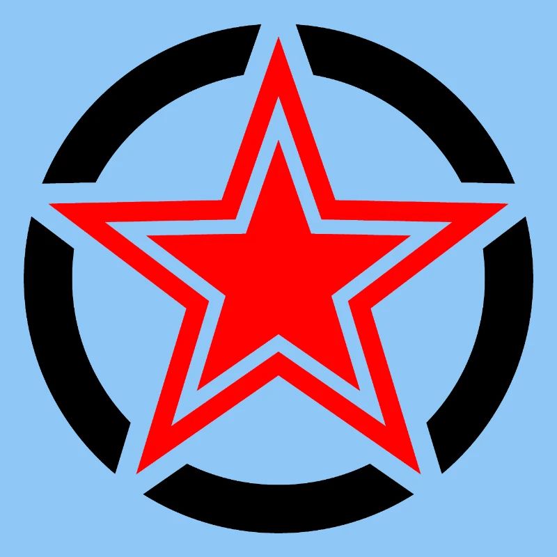 Roter durchbrochener Stern