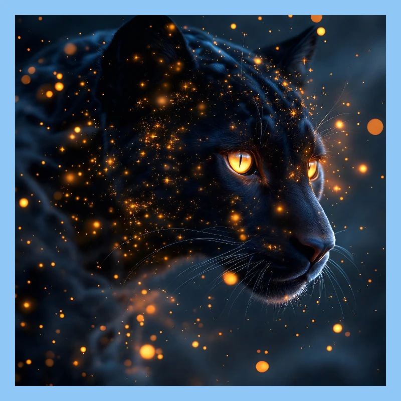 Krafttier Schwarzer Guepard