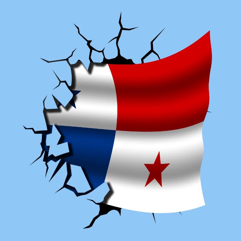 Drapeau du Panama - Panama - Drapeau Broken Design