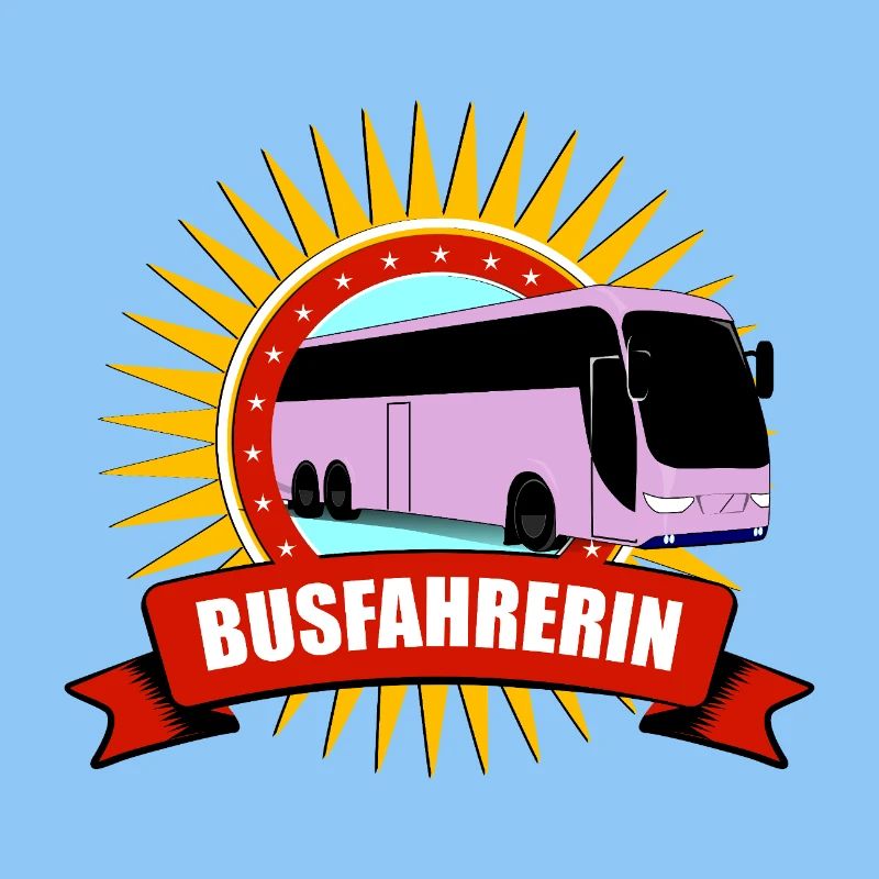 Bus Driver Silhouette Pattern
