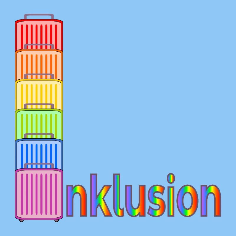 INKLUSION VIELFALT REGENBOGEN REISEKOFFER