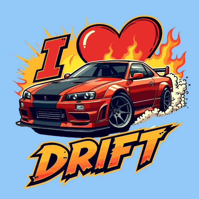 Speedster Drift Auto Illustration