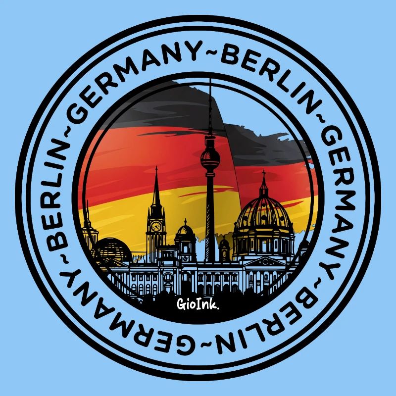 Horizon de Berlin aux couleurs du drapeau allemand