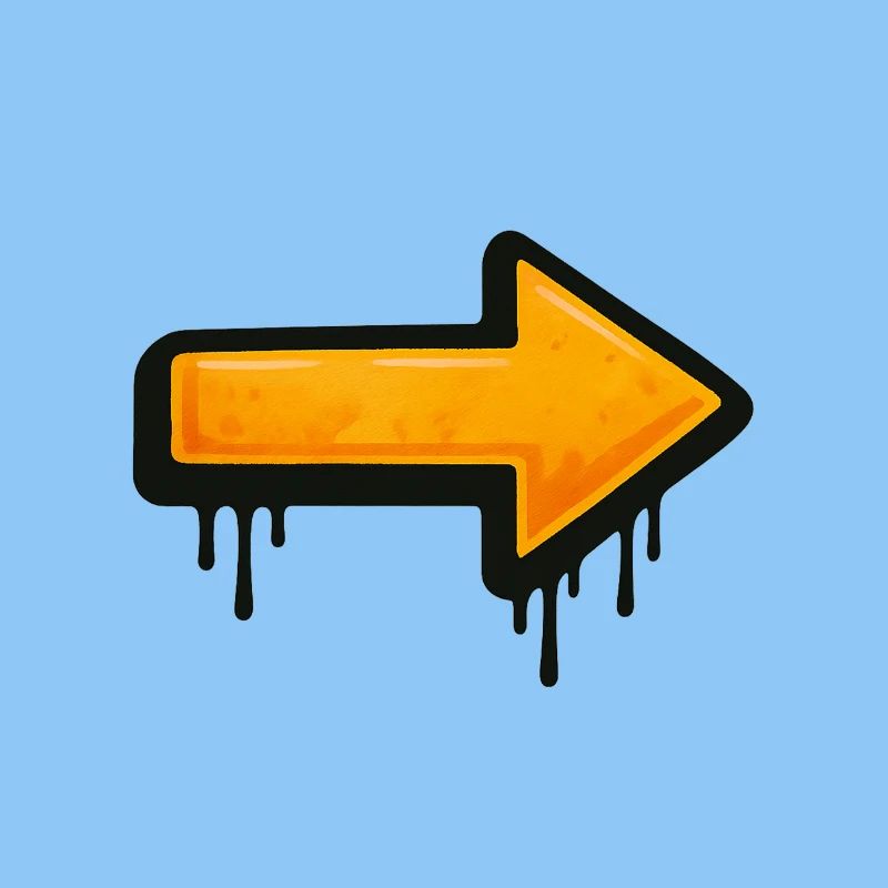 Graffiti Style Arrow Illustration