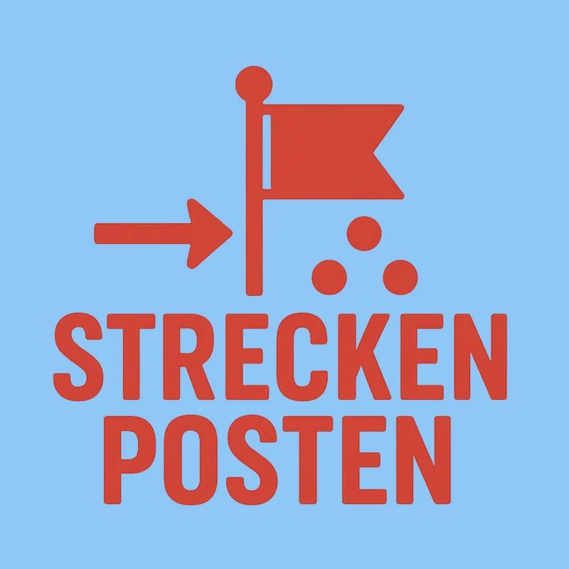 Balise avec drapeau et points