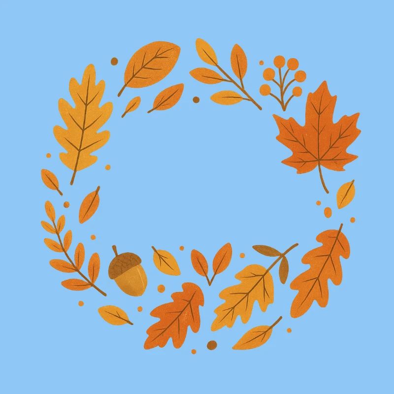 Conception de couronne de feuillage d’automne