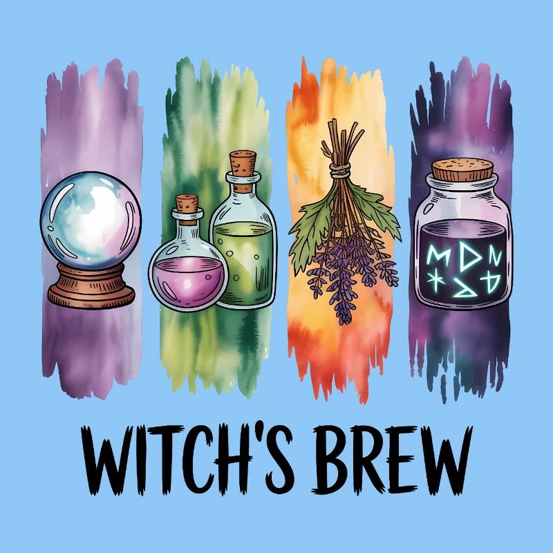Halloween Mystisches Hexengebräu Trank Design
