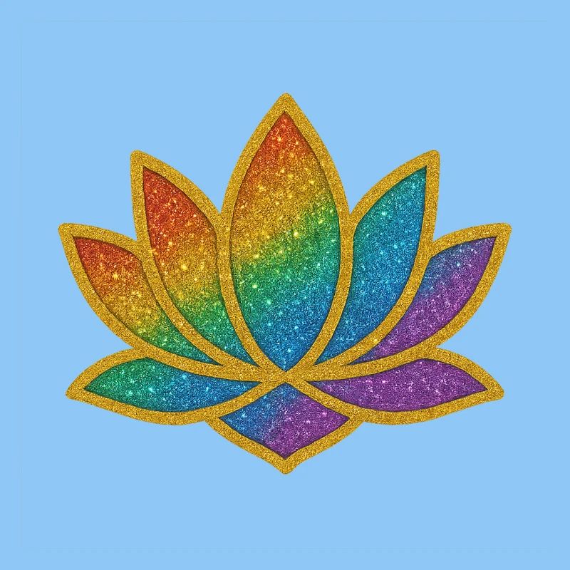 Glittering Rainbow Lotus