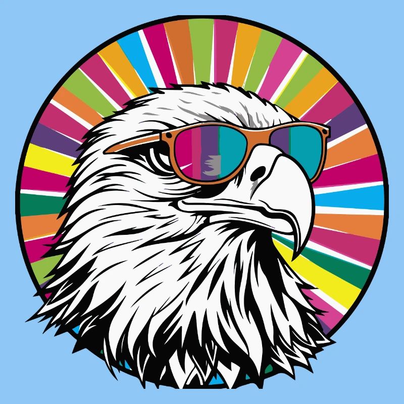 Adler mit Sonnenbrille