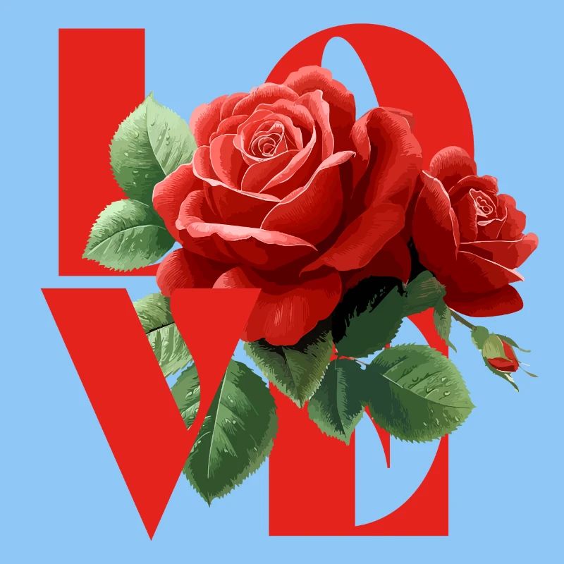 Romantisches Rosen-Liebes-Design