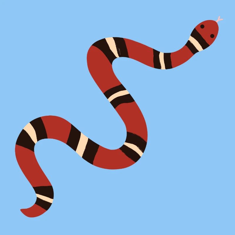 Illustration de serpent royal rouillé